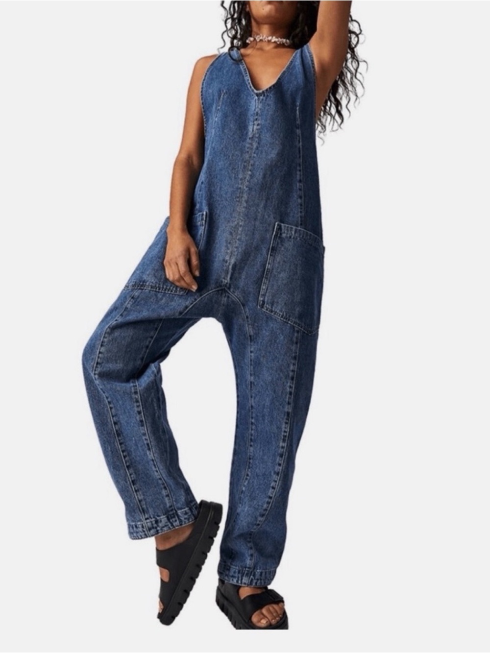 We The Free People XS Denim Chic overalls ( ADORE) NWOT - Picture 9 of 9
